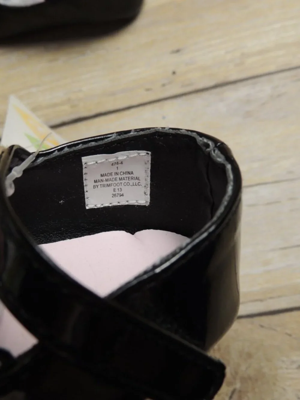 Wee Kids Waddle Black Soft Sole Mary Jane Baby Shoes Size 1